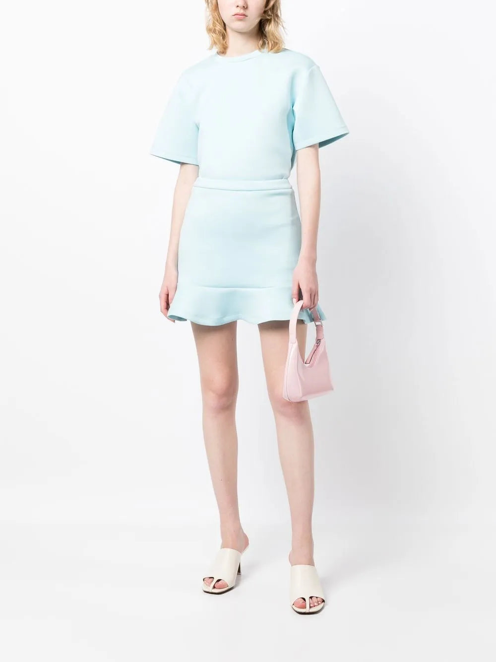 Ruffled-Trim Mini Skirt