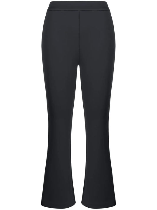 Mid-Rise Flared Cropped Trousers