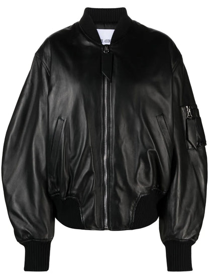 Leather Bomber Jacket