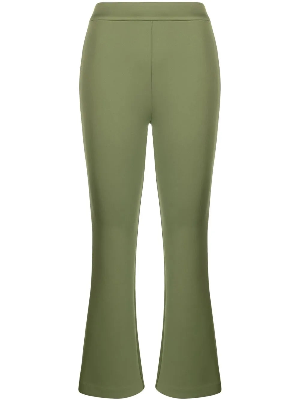 Mid-Rise Flared Cropped Trousers