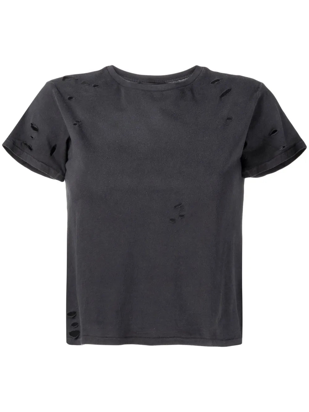 Punch-Hole Detailing Cotton T-Shirt