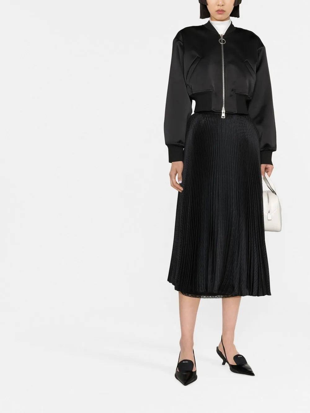 High-Waisted Pleated Skirt