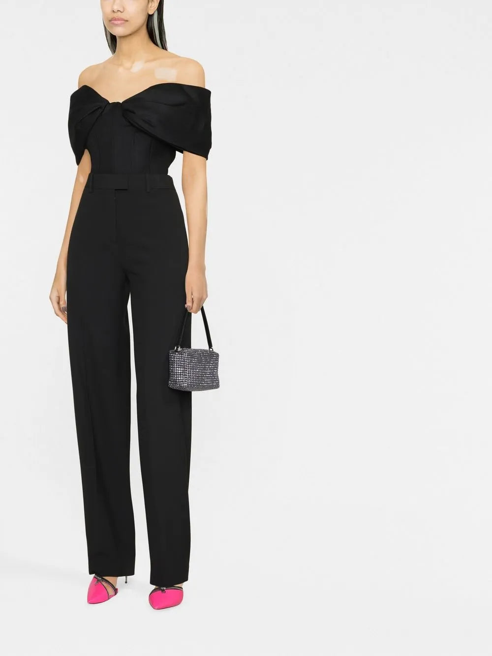 High-Waisted Wide-Leg Trousers