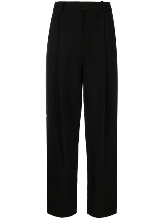 High-Waist Straight Trousers