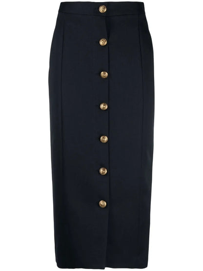 Button-Up Pencil Skirt