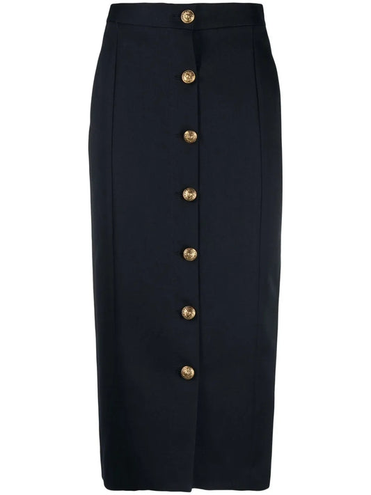 Button-Up Pencil Skirt
