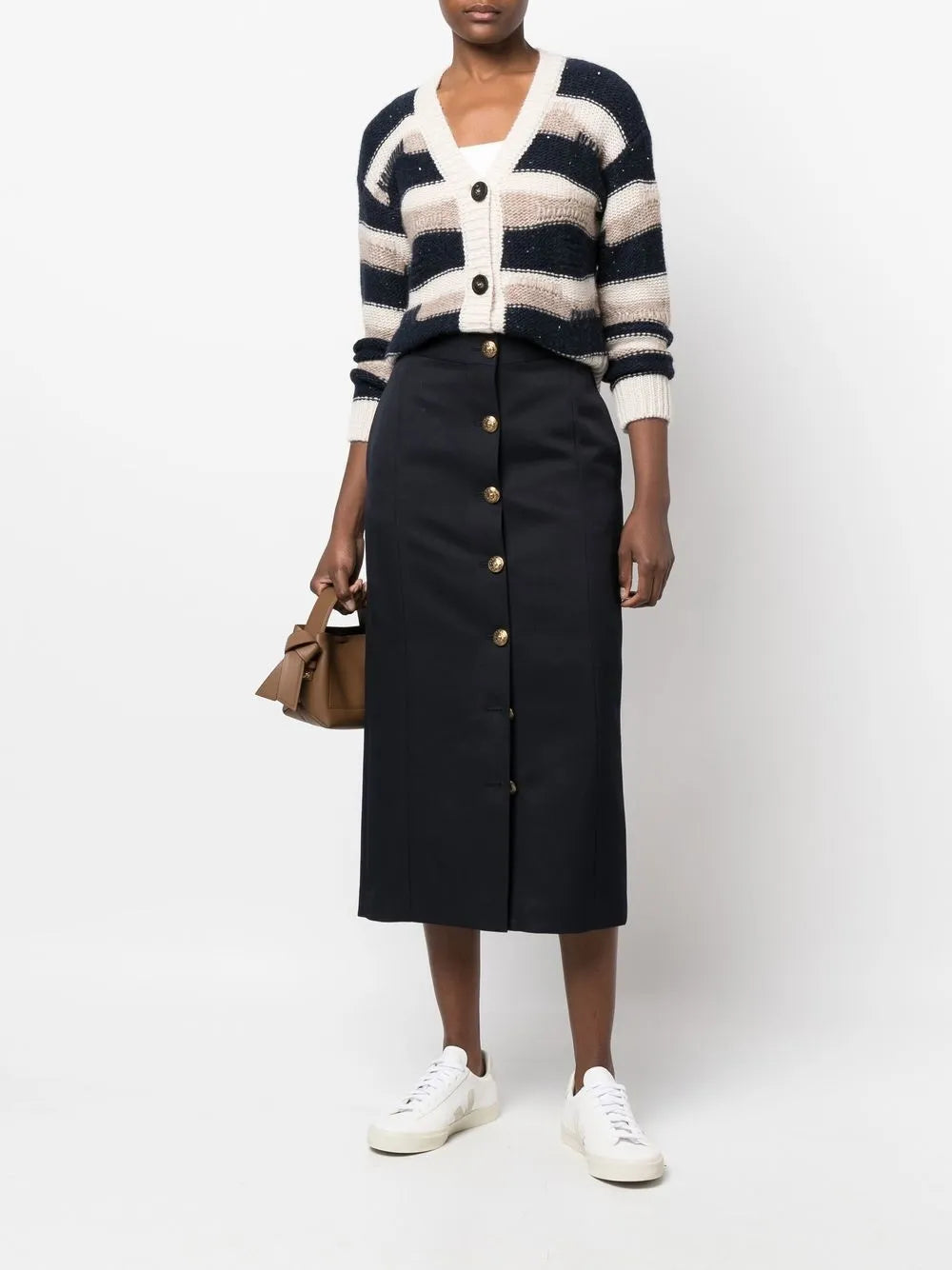 Button-Up Pencil Skirt
