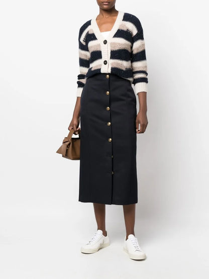 Button-Up Pencil Skirt