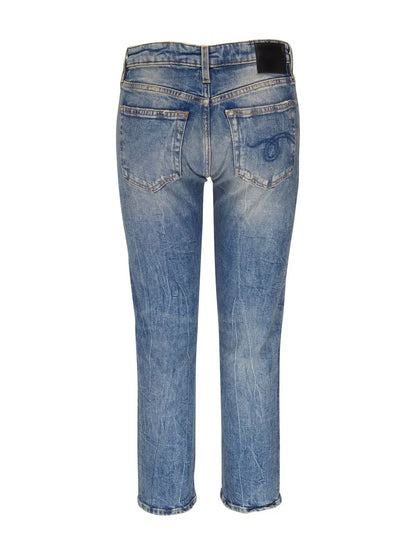Faded Cropped Jeans