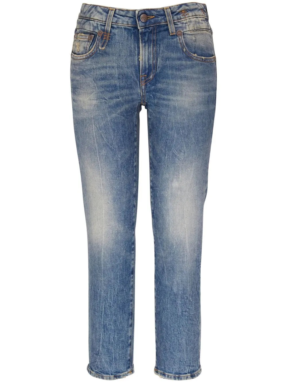Faded Cropped Jeans