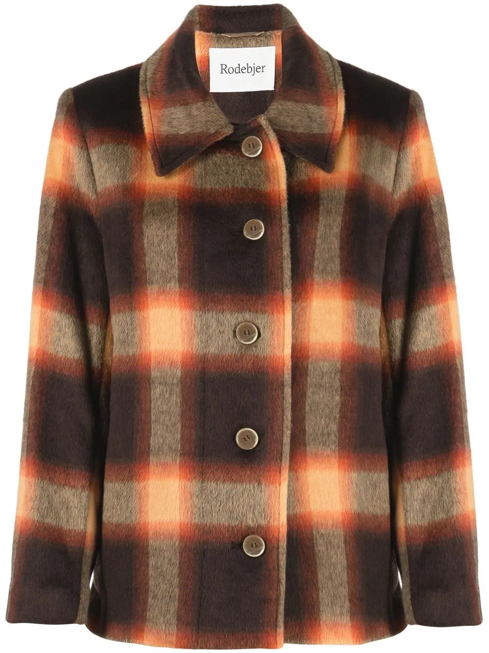 Checked Button-Up Jacket