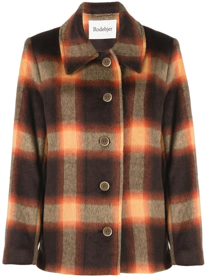 Checked Button-Up Jacket