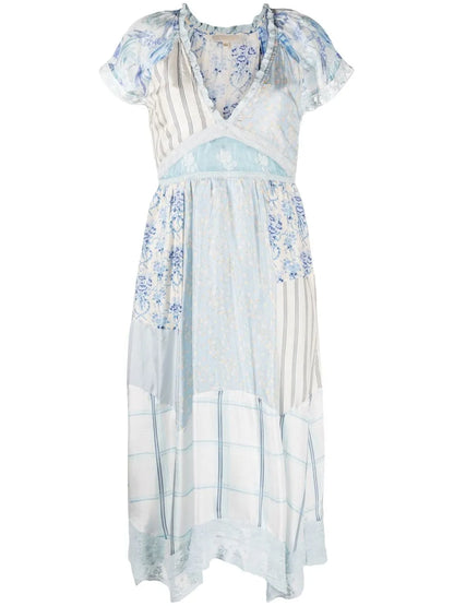 Patchwork Midi Dress