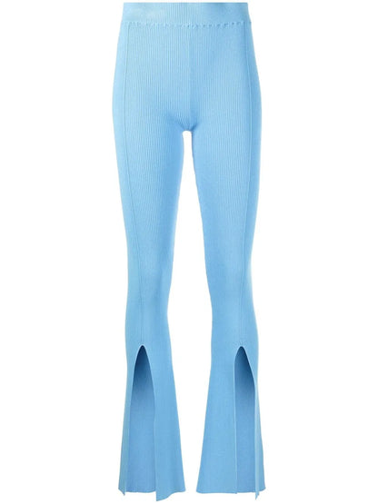 High-Waisted Knitted Trousers
