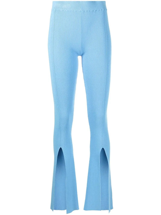 High-Waisted Knitted Trousers
