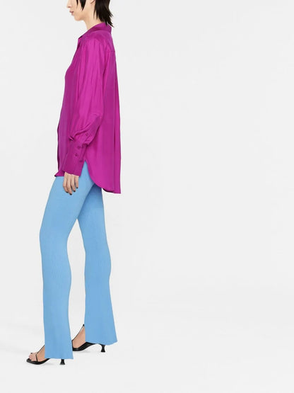 High-Waisted Knitted Trousers