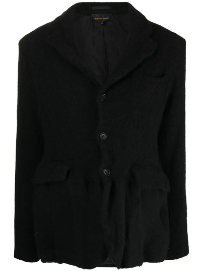 Felted-Finish Single-Breasted Blazer