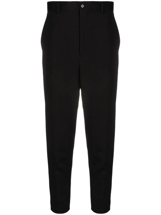Zip-Detailing Cropped Tailored Trousers