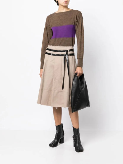 Panelled Round-Neck Jumper