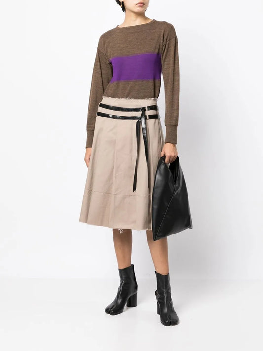 Panelled Round-Neck Jumper