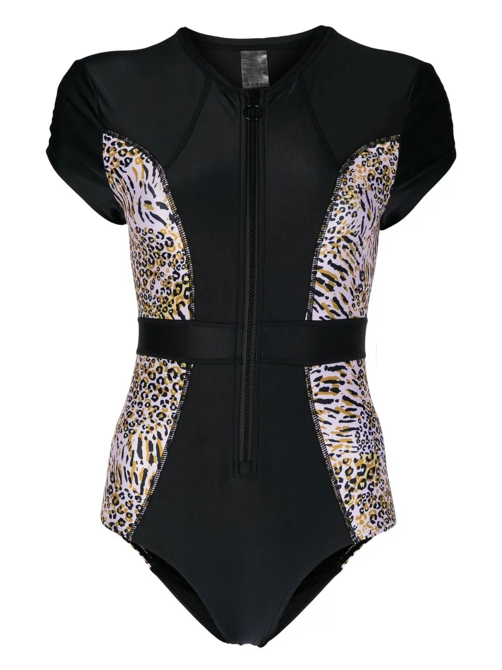 Leopard-Print Cap-Sleeve Spring Suit