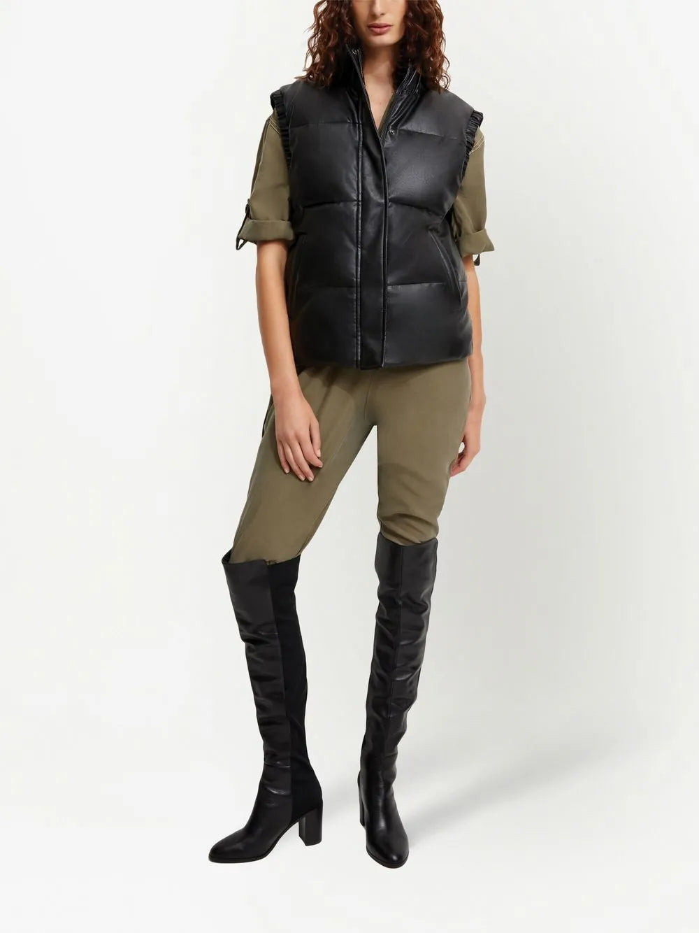 Cruising Faux-Leather Gilet Jacket