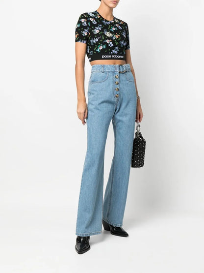 Floral-Print Crop-Top