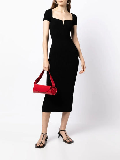 Freya Short-Sleeve Knitted Dress