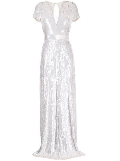 Ray Sequin-Embellished Gown
