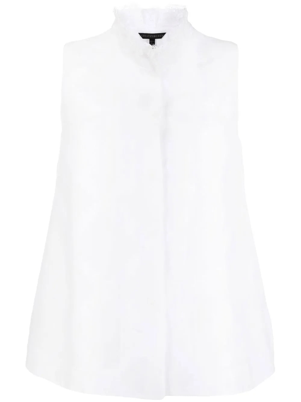 Lace-Trim Sleeveless Shirt