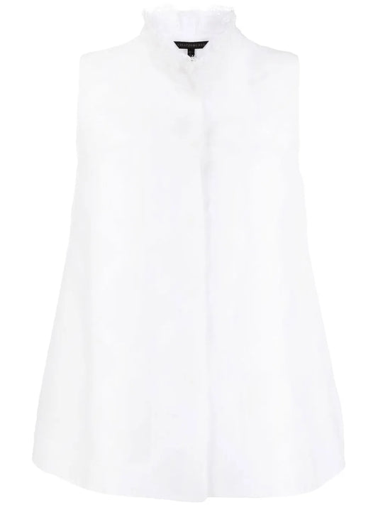 Lace-Trim Sleeveless Shirt