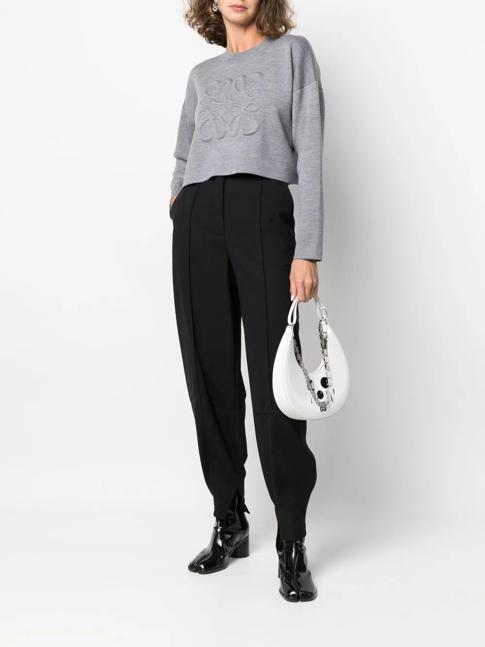 High-Waisted Split Ankle Trousers