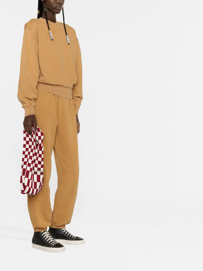 Ribbed-Detail Round-Neck Sweatshirt