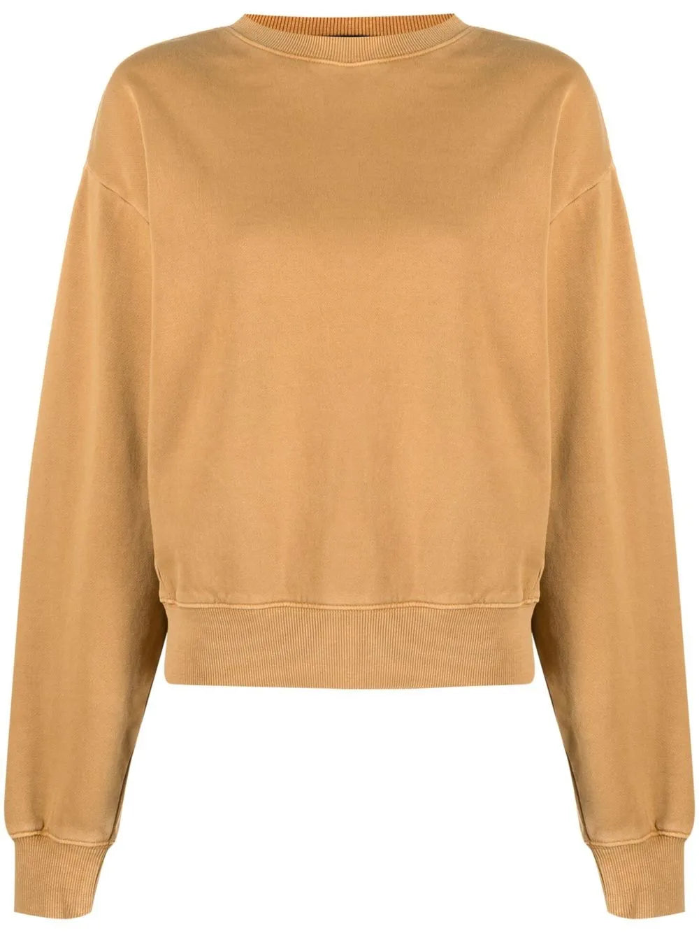 Ribbed-Detail Round-Neck Sweatshirt