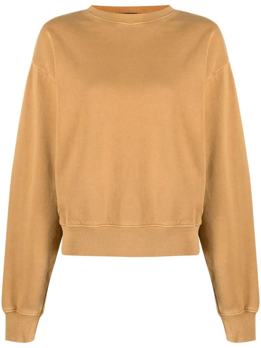 Ribbed-Detail Round-Neck Sweatshirt