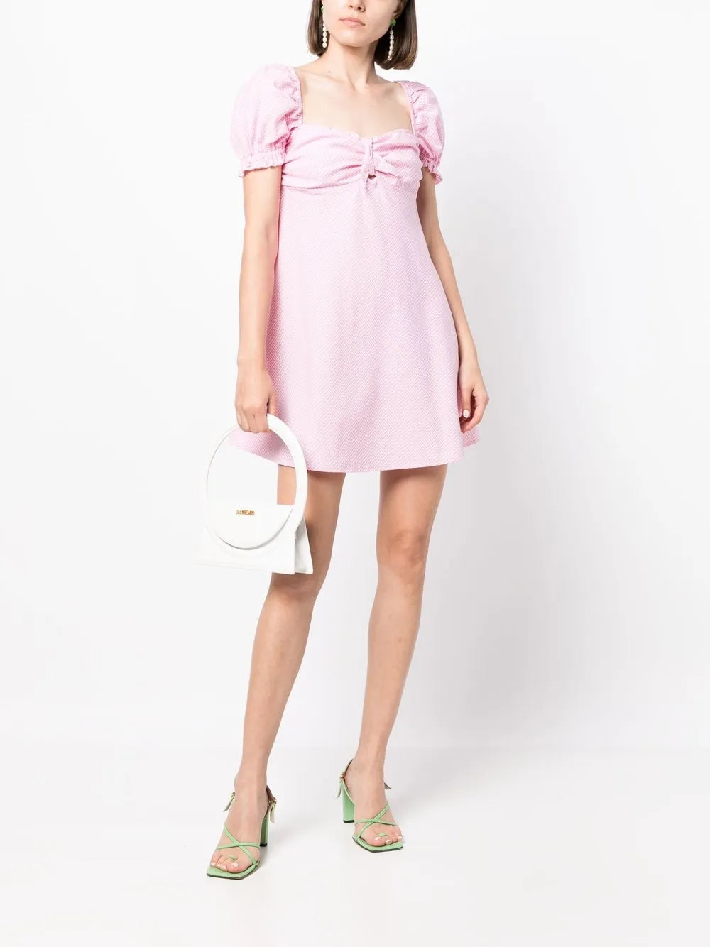 Gingham-Check Print Mini Dress