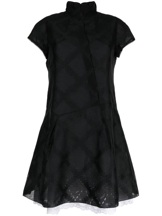 Lace-Underlay Cotton Dress