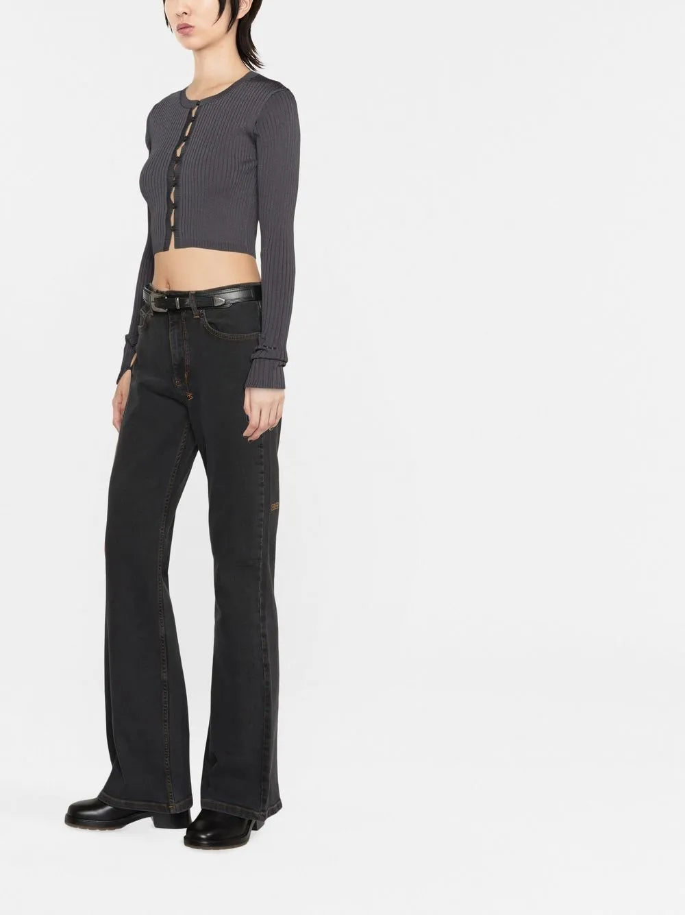Flared-Leg Denim Jeans