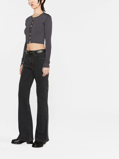 Flared-Leg Denim Jeans