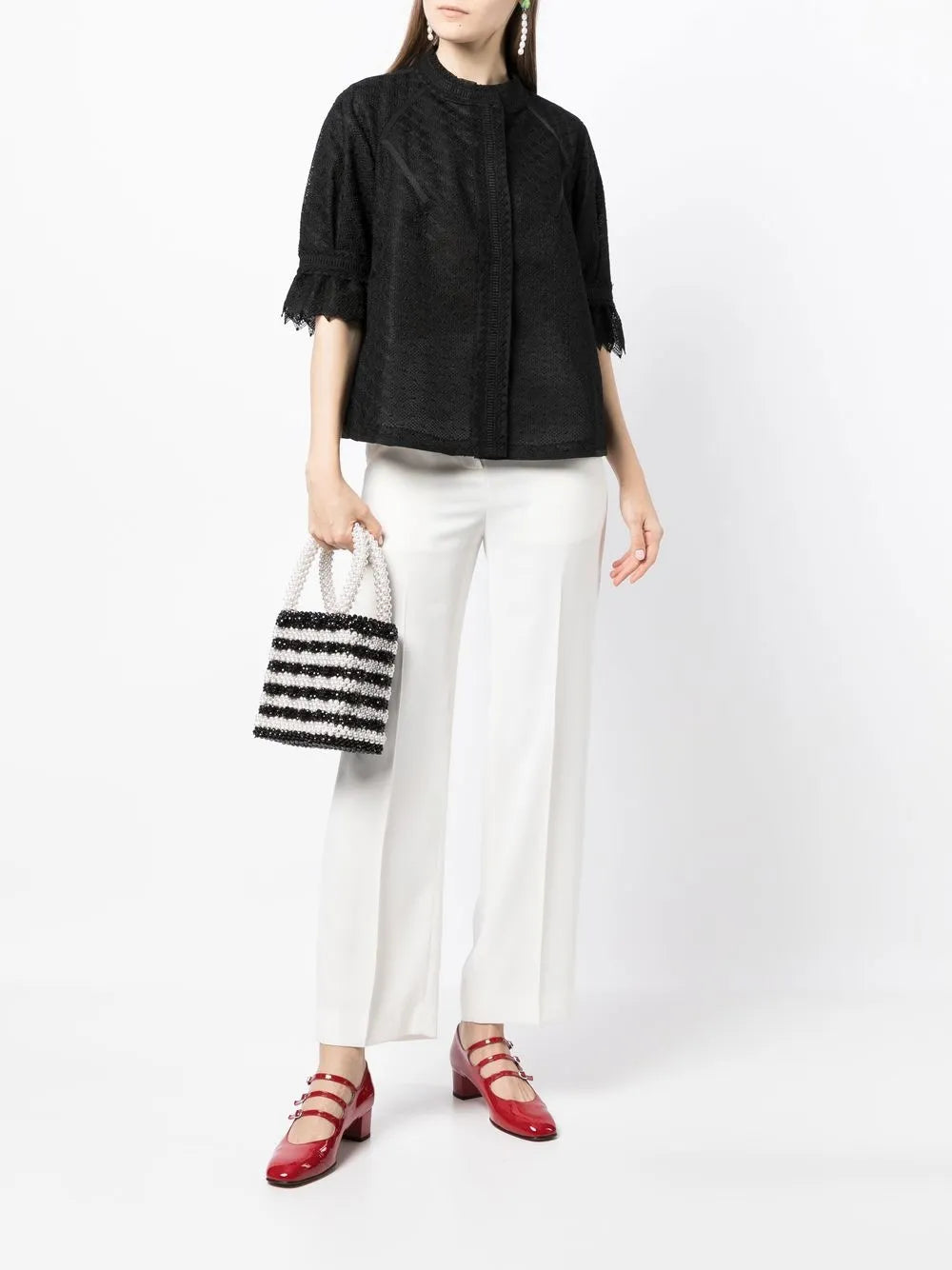 Lace Half-Length Sleeve Jacket