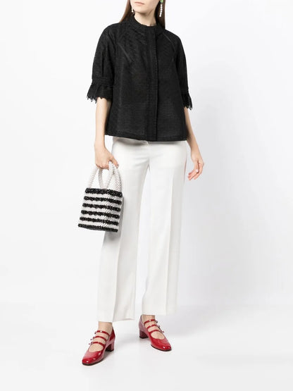 Lace Half-Length Sleeve Jacket