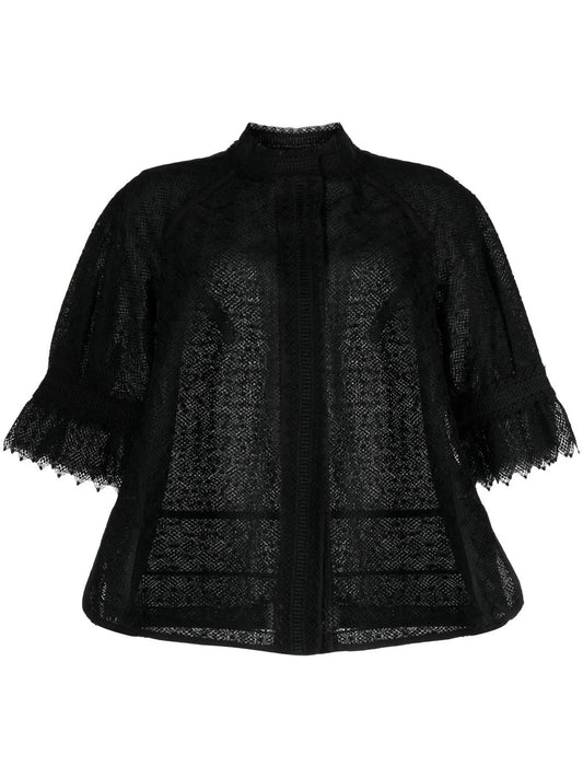 Lace Half-Length Sleeve Jacket