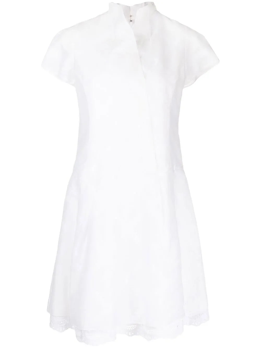 Lace-Underlay Cotton Dress