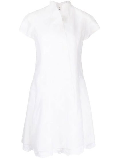 Lace-Underlay Cotton Dress