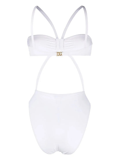 Logo-Plaque Detail Swimsuit
