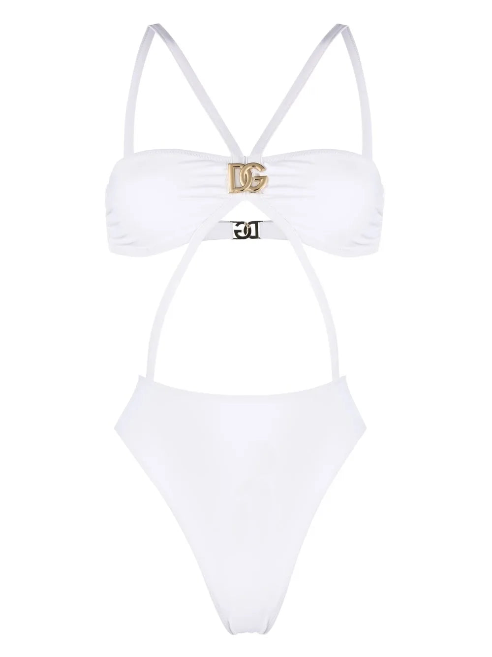 Logo-Plaque Detail Swimsuit