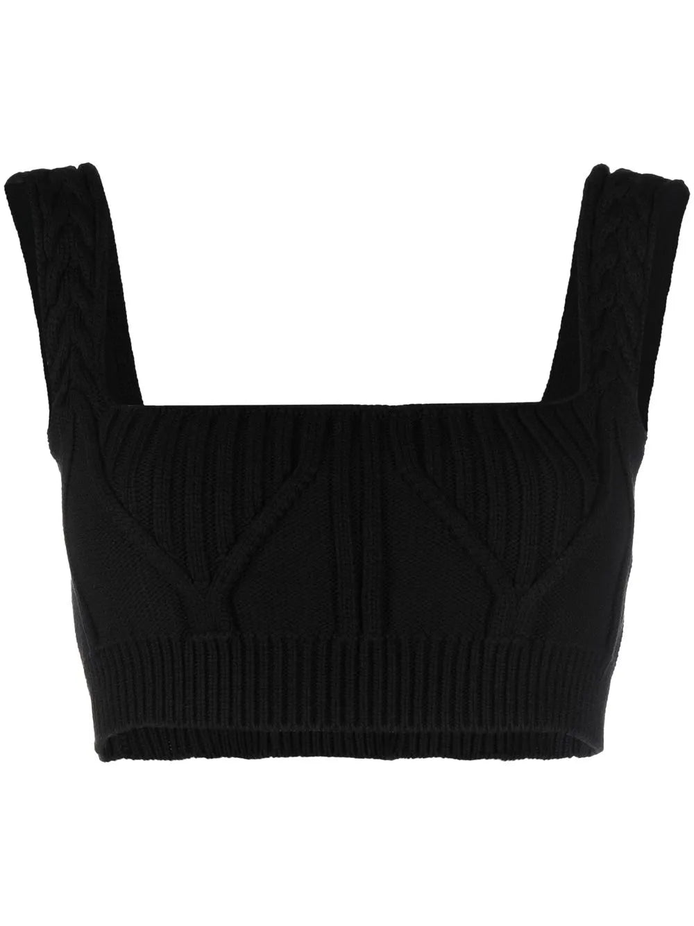Miles Ribbed-Knit Cropped Top