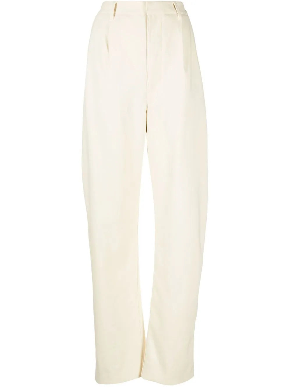 Straight-Leg Cotton-Blend Trousers