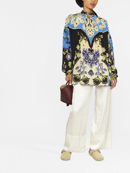 Floral-Print Blouse
