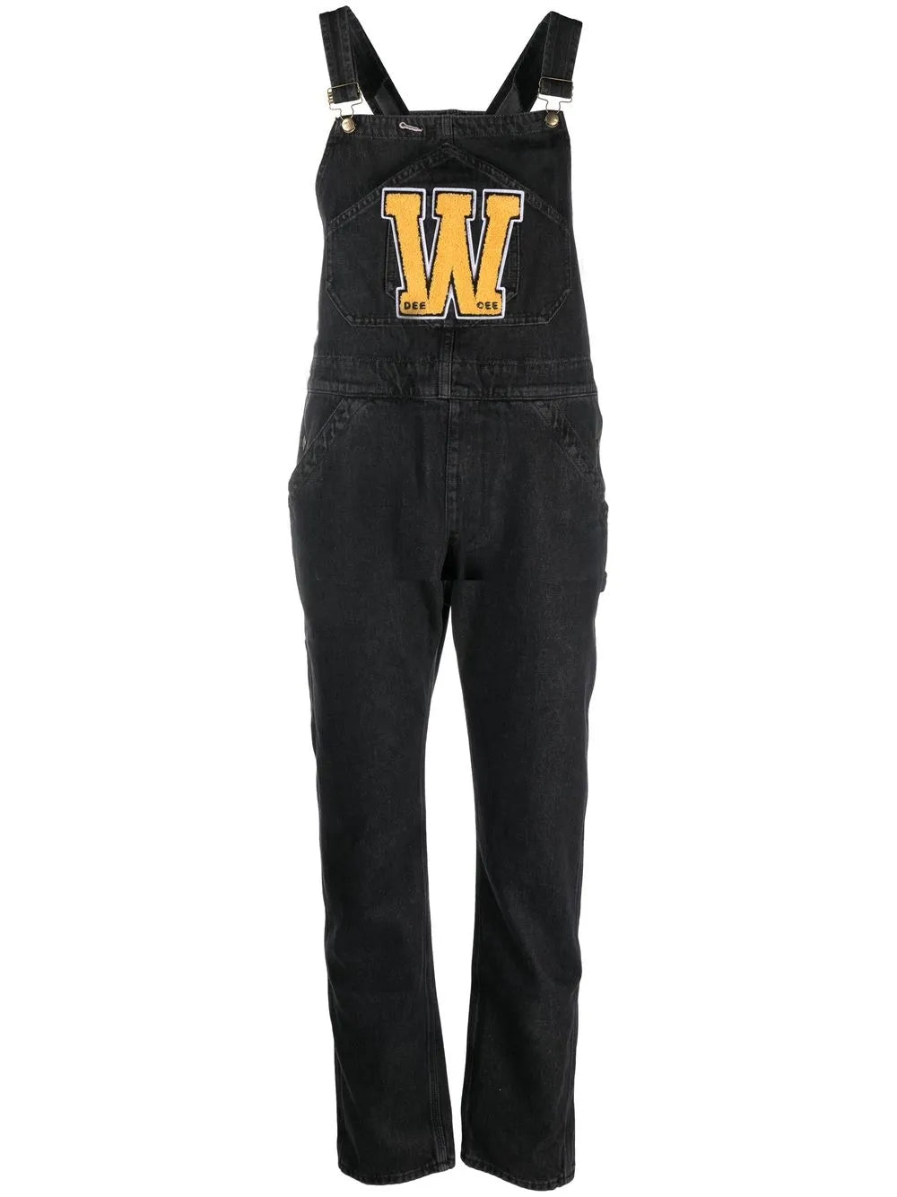 Logo-Print Denim Dungarees